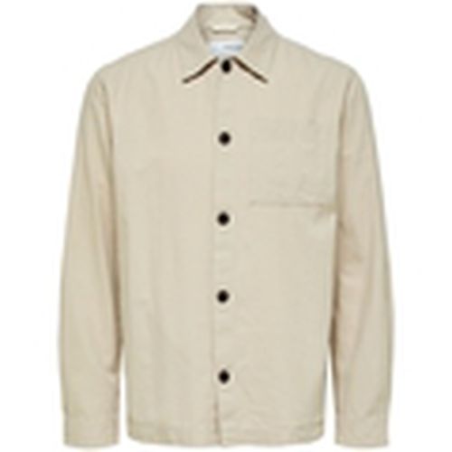 Camisa manga larga Noos Linen Overshirt - Angora para hombre - Selected - Modalova