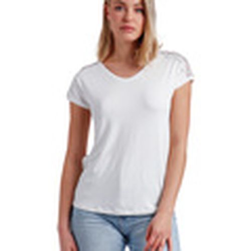 Blusa Camiseta de manga corta Puntilla Hombro para mujer - Admas - Modalova