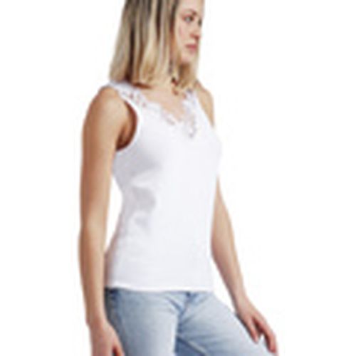 Blusa Camiseta de tirantes Escote Guipur para mujer - Admas - Modalova
