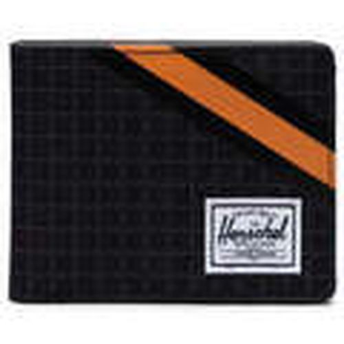 Cartera Roy RFID Black Grid/Gargoyle/Sun Orange para mujer - Herschel - Modalova