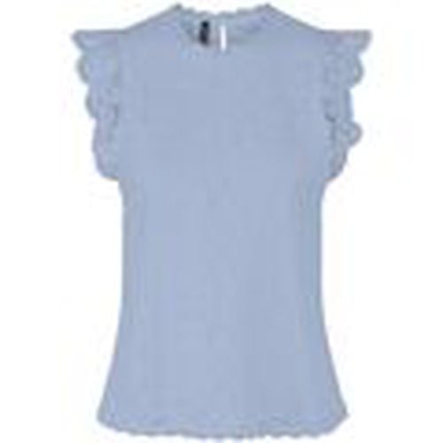 Camiseta tirantes 17120454 OLLINE-KENTUCKY BLUE para mujer - Pieces - Modalova