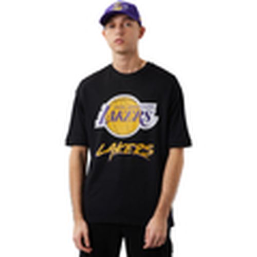Camiseta NBA Los Angeles Lakers Script Mesh Tee para hombre - New-Era - Modalova