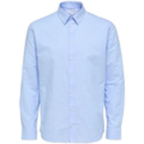 Camisa manga larga Regnew-Linen - Cashmere Blue para hombre - Selected - Modalova