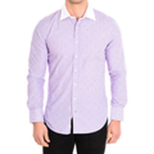 Camisa manga larga BOUSCAULT18-101WHLS para hombre - CafÃ© Coton - Modalova