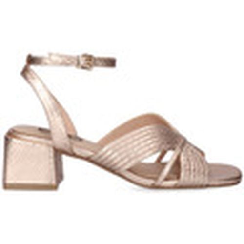 Sandalias SANDALIA TACÓN BAJO SIDNEY-621 SNAKE GOLD para mujer - Exé Shoes - Modalova