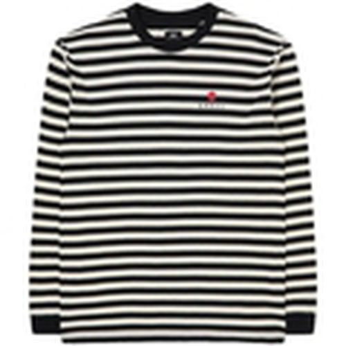 Tops y Camisetas Basic Stripe T-Shirt LS - Black/White para hombre - Edwin - Modalova