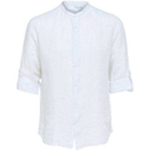 Camisa manga larga Regkylian-Linen - Bright White para hombre - Selected - Modalova