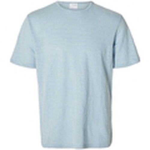 Tops y Camisetas T-Shirt Bet Linen - Cashmere Blue para hombre - Selected - Modalova