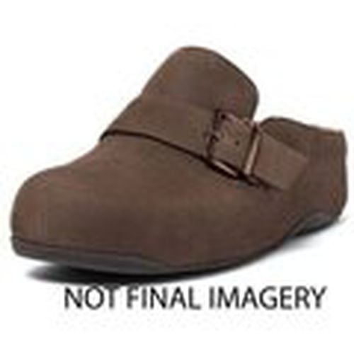 Sandalias SHUV BUCKLE-STRAP NUBUCK CLOGS CHOCOLATE BROWN para mujer - FitFlop - Modalova