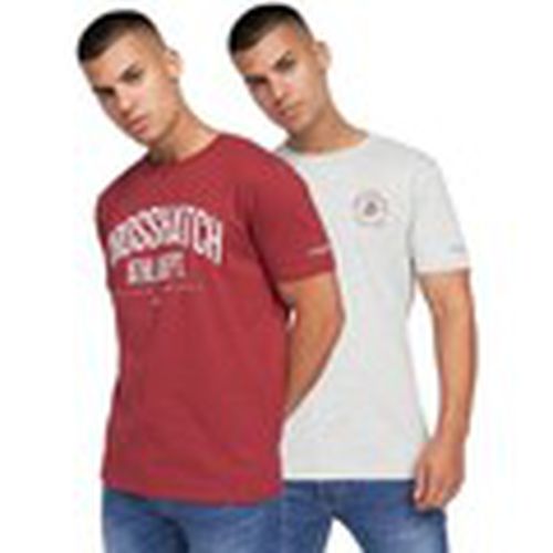 Camiseta manga larga Oldskool para hombre - Crosshatch - Modalova