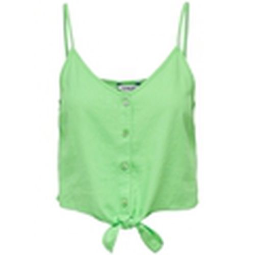 Blusa Top Caro Strap Linen - Summer Green para mujer - Only - Modalova