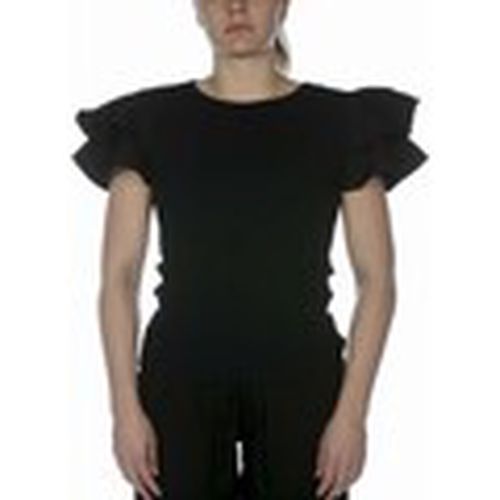 Tops y Camisetas T-Shirt In Costina Con Volant Nero para mujer - Deha - Modalova