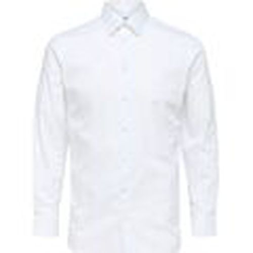 Camisa manga larga 16080200 METHAN-BRIGHT WHITE para hombre - Selected - Modalova
