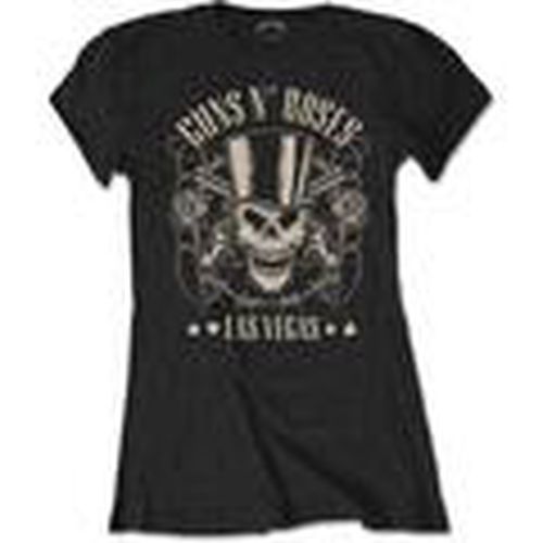 Camiseta manga larga Top Hat, Skull Pistols Las Vegas para mujer - Guns N Roses - Modalova