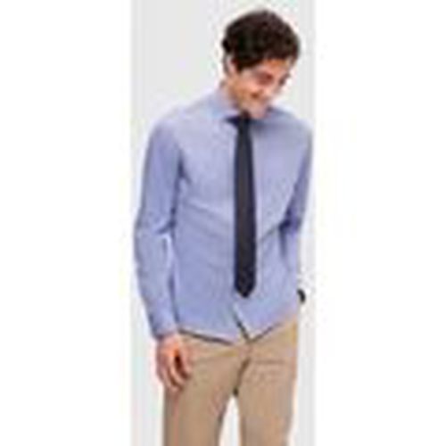 Camisa manga larga 16090208 SLIM BOND-CASFMERE BLUE para hombre - Selected - Modalova