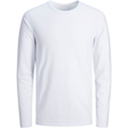 Camiseta manga larga 12059220 JJEBASIC O-NECK TEE LS NOOS OPT WHITE para hombre - Jack & Jones - Modalova