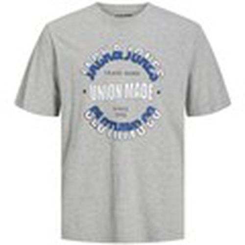 Camiseta 12255662 JWHBLAKE STOCK TEE SS CREW NECK TK LIGHT GREY MELANGE para hombre - Jack & Jones - Modalova