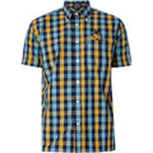 Camisa manga corta Camisa de manga corta a cuadros Windowpane para hombre - Trojan - Modalova