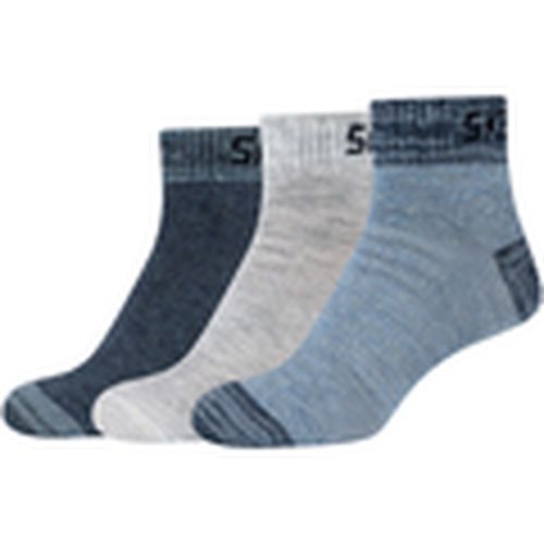 Calcetines 3PPK Boys Mesh Ventilation Quarter Socks para hombre - Skechers - Modalova