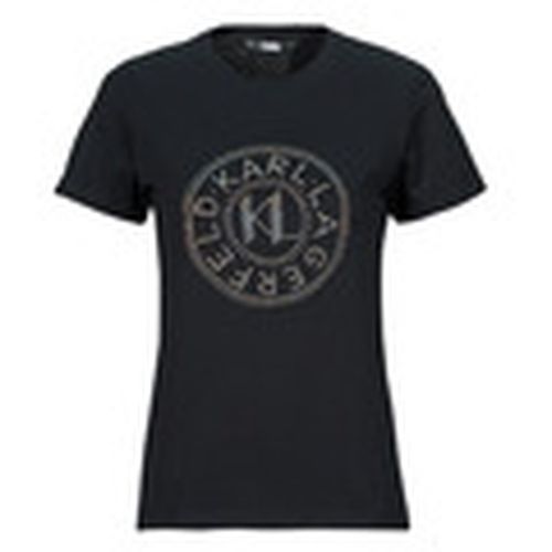 Camiseta rhinestone logo t-shirt para mujer - Karl Lagerfeld - Modalova
