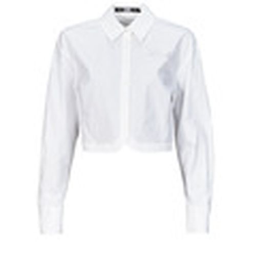 Camisa crop poplin shirt para mujer - Karl Lagerfeld - Modalova