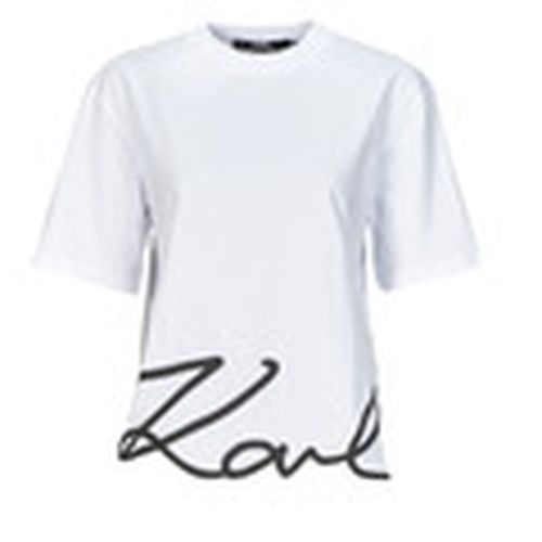 Camiseta karl signature hem t-shirt para mujer - Karl Lagerfeld - Modalova