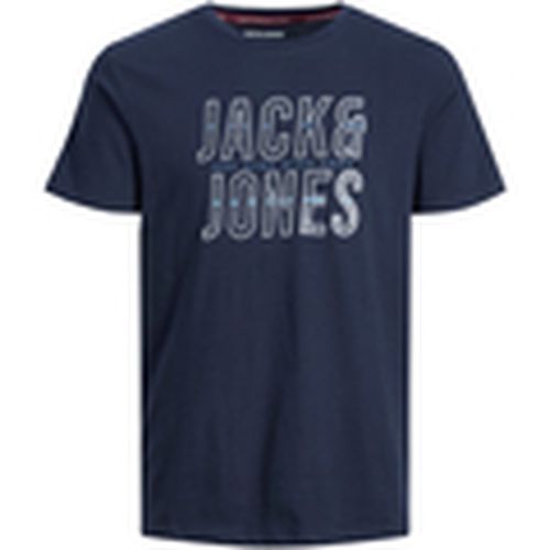 Camiseta 12219022 JJXILO TEE SS CREW NECK PLS NAVY BLAZER para hombre - Jack & Jones - Modalova