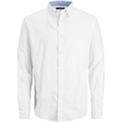 Camisa manga larga 12248389 JPRBLABELFAST SHIRT L/S PS WHITE para hombre - Jack & Jones - Modalova