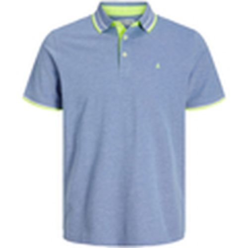 Polo 12136668 JJEPAULOS POLO SS NOOS BRIGHT COBALT NEON para hombre - Jack & Jones - Modalova