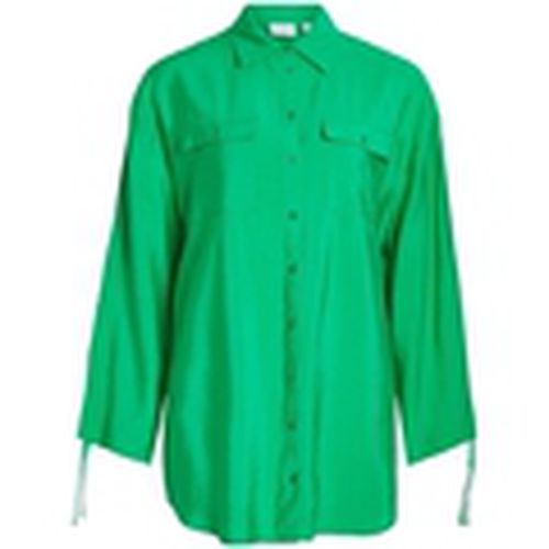 Blusa Klaria Oversize Shirt L/S - Bright Green para mujer - Vila - Modalova
