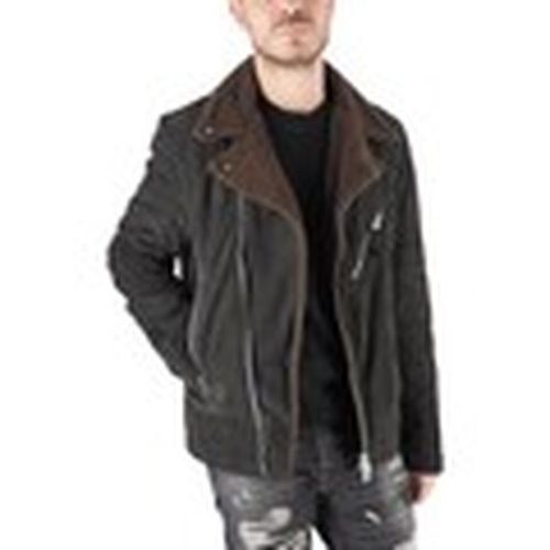 Chaquetas Chaqueta motera de ante sherpa para hombre - Bully Leather - Modalova