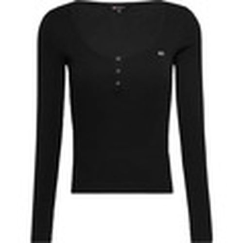Camiseta manga larga slim stretch para mujer - Tommy Jeans - Modalova