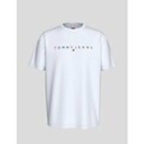 Camiseta CAMISETA LINEAR LOGO TEE YBR WHITE para hombre - Tommy Jeans - Modalova