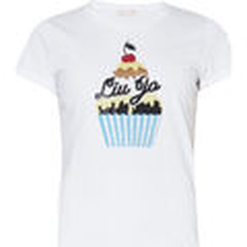 Tops y Camisetas Camiseta con estampado Cupcake y strass para mujer - Liu Jo - Modalova