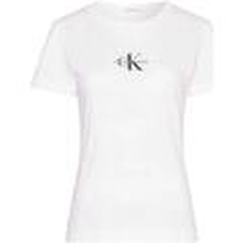 Tops y Camisetas MONOLOGO SLIM TEE para mujer - Calvin Klein Jeans - Modalova