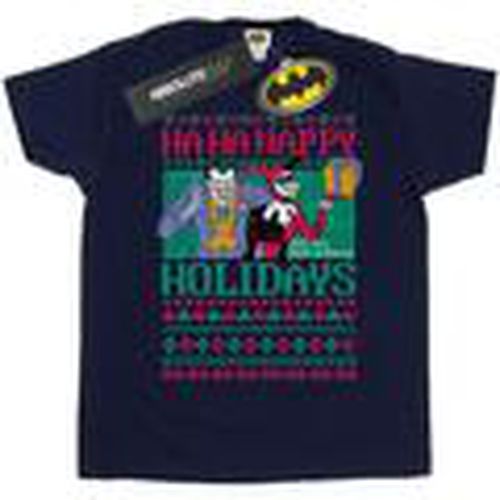 Camiseta manga larga Ha Ha Happy Holidays para hombre - Dc Comics - Modalova