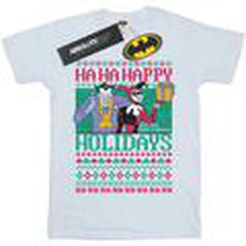 Camiseta manga larga Ha Ha Happy Holidays para hombre - Dc Comics - Modalova