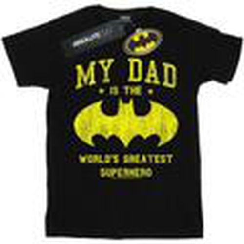 Camiseta manga larga Batman My Dad Is A Superhero para hombre - Dc Comics - Modalova