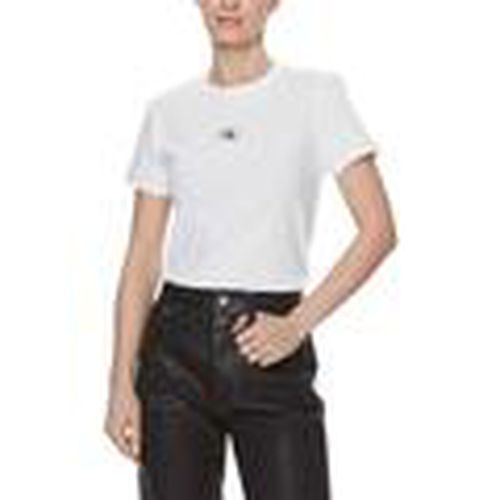 Tops y Camisetas WOVEN LABEL RIB REGULAR TEE para mujer - Calvin Klein Jeans - Modalova