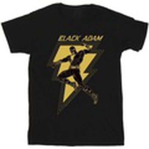 Camiseta manga larga Black Adam Golden Bolt Chest para hombre - Dc Comics - Modalova