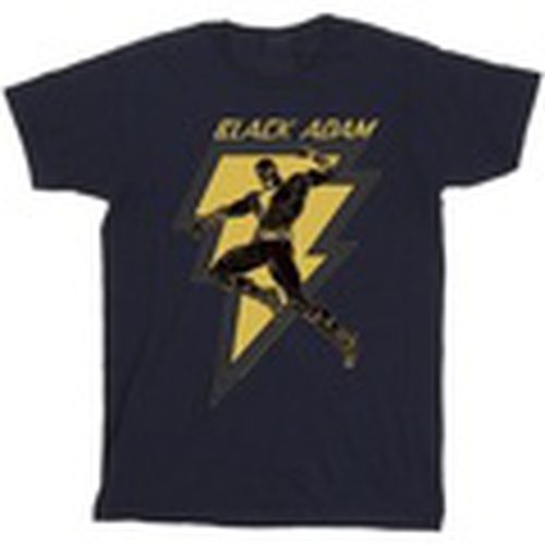 Camiseta manga larga Black Adam Golden Bolt Chest para hombre - Dc Comics - Modalova