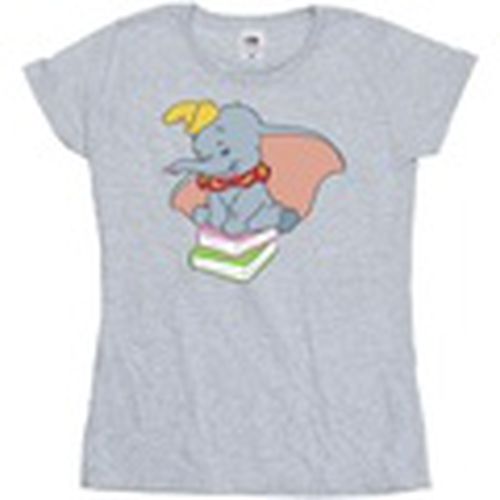 Camiseta manga larga Dumbo Sitting On Books para mujer - Disney - Modalova
