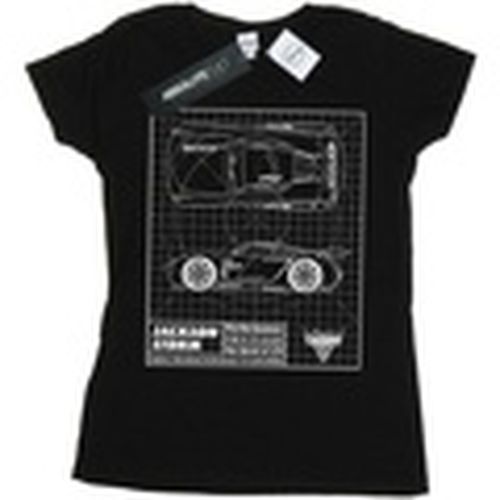 Camiseta manga larga Cars Jackson Storm Blueprint para mujer - Disney - Modalova