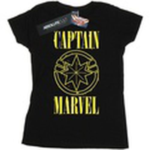 Camiseta manga larga Captain Grunge Logo para mujer - Marvel - Modalova