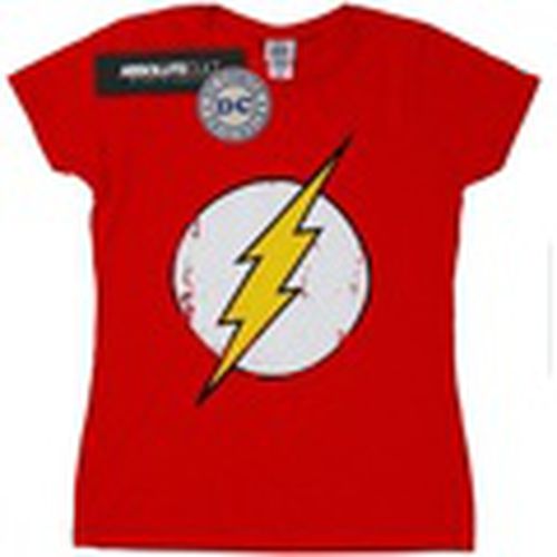 Camiseta manga larga Flash Distressed Logo para mujer - Dc Comics - Modalova