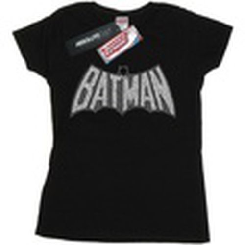Camiseta manga larga Batman Retro Crackle Logo para mujer - Dc Comics - Modalova