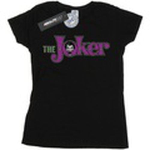 Camiseta manga larga The Joker Crackle Logo para mujer - Dc Comics - Modalova
