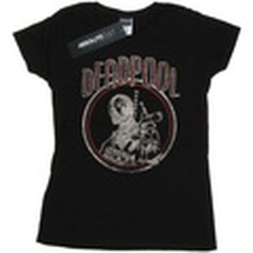 Camiseta manga larga Deadpool Vintage Circle para mujer - Marvel - Modalova