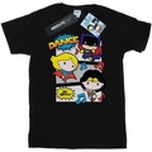 Camiseta manga larga Chibi Super Friends Dance para hombre - Dc Comics - Modalova