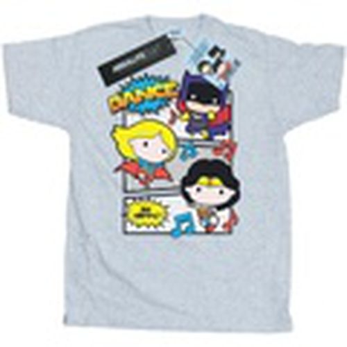 Camiseta manga larga Chibi Super Friends Dance para hombre - Dc Comics - Modalova